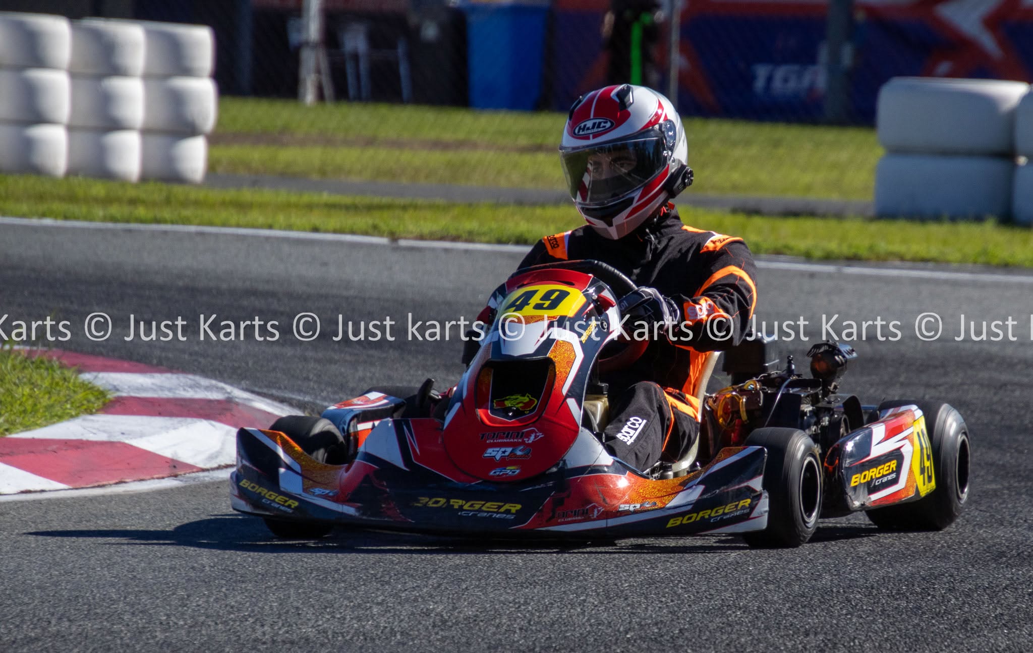 Fernando at the wheel of the BR Motorsport #49 kart during his stint at Ipswich