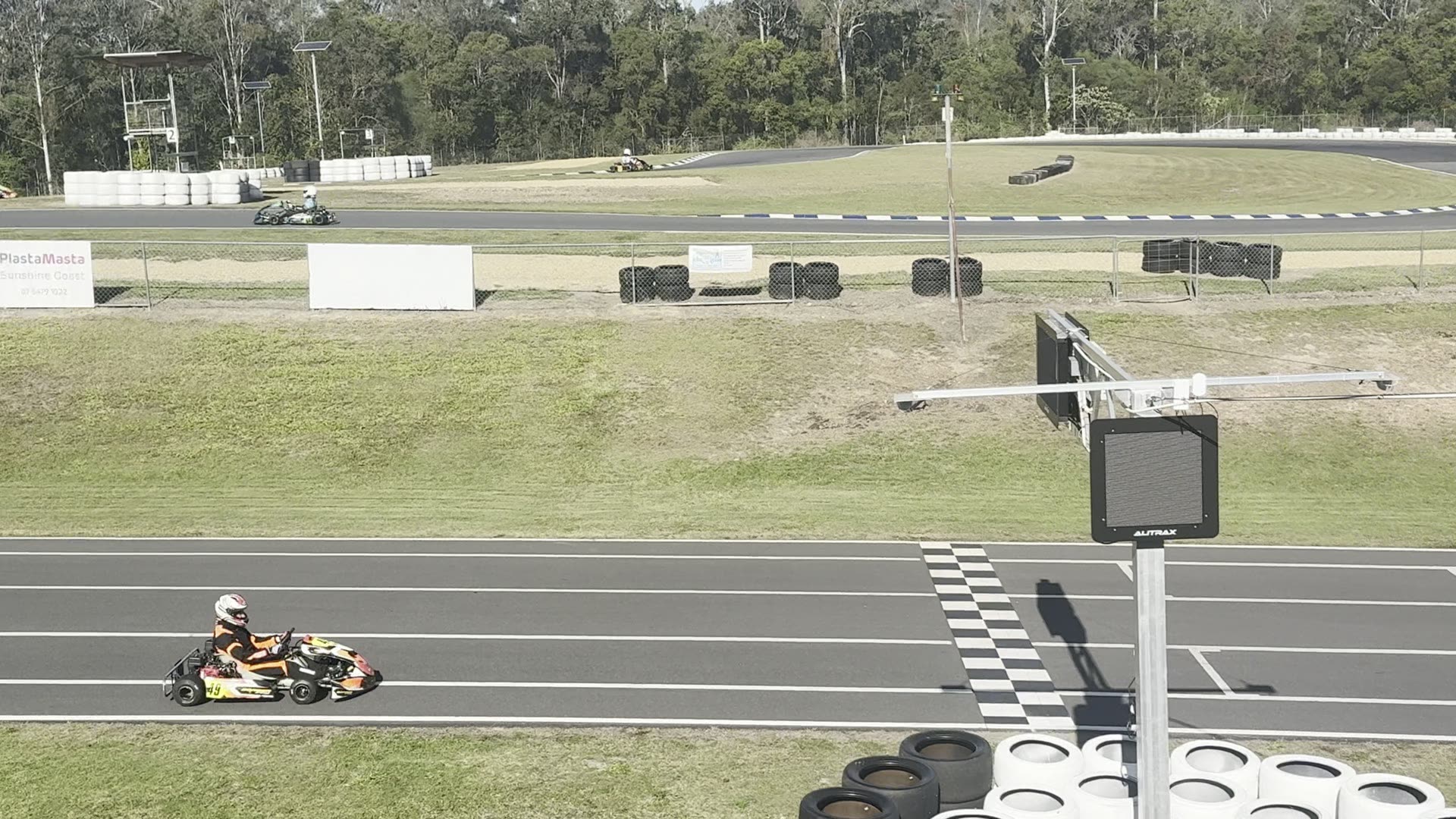 BR Motorsport #49 crossing the timing line during Fernando's stint at Cooloola